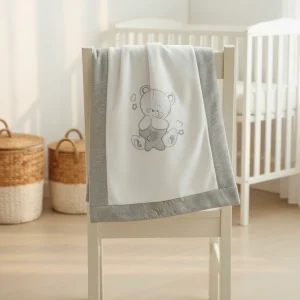 Copertina leggera neonato Timmy in jersey 100% cotone colore grigio