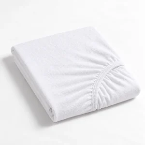 Coprimaterasso lettino spugna bianco in 100% cotone Made in Italy
