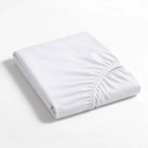 Lenzuolo sotto con angoli 100% cotone bianco per carrozzina