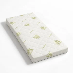 Materasso lettino in poliuretano sfoderabile con rivestimento Aloe Vera